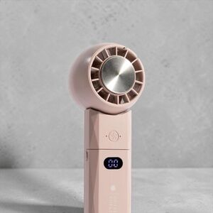 Breeze-Pro Portable Handheld Mini Fan - Steel Blue with phone charger